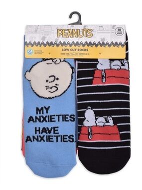 Peanuts 10 Pack Low Cut Socks Size 9-11